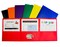C-Line 3-Pocket Tri-Fold Poly Portfolios, Assorted Colors, Set of 25